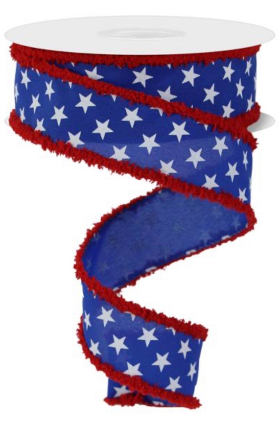 Patriotic Ribbon, 10 YARDS, Red Blue Star Ribbon, Nautical Ribbon, Ribbon,  Stripe Patriotic Ribbon, Flag Ribbon