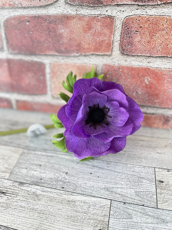 Purple Anemone Floral Pick,  Natural Touch Floral, Greenery, Floral Supplies, Wreath Greenery, Floral Greenery, Spray