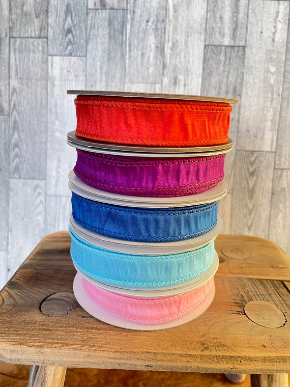 7/8 inch Ribbon, 10 YARD ROLL, Dupioni Supreme Ribbon, Mardi Gras Ribbon, Ribbon, Holiday, Decor, Easter Ribbon, Spring Ribbon