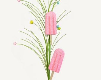 Fake Food, Summer Ice Cream, Christmas Tree Decor, Kitchen Ornaments, Sweet Decor, Fake Popsicle, Summer Wreath Attachments