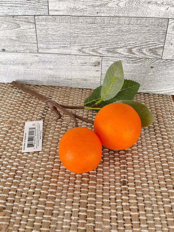 Orange Fruit Branch Pick , Orange Wreath Attachment, Orange Blossom floral pick, craft supply, spring florals, home decor