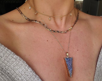 Triangle Druzy Necklace