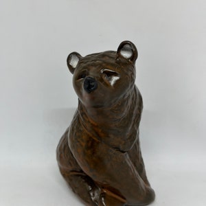 Upsala Ekeby ceramic Bear, Beautiful Bear designed by Ester Wallin design, rare Bear figurine MINT, Upsala Ekeby vintage Swedish ceramics