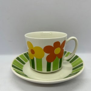 Figgjo Anne Marie coffe cup duo set, RARE Kirsten Selmer Swedish vintage design