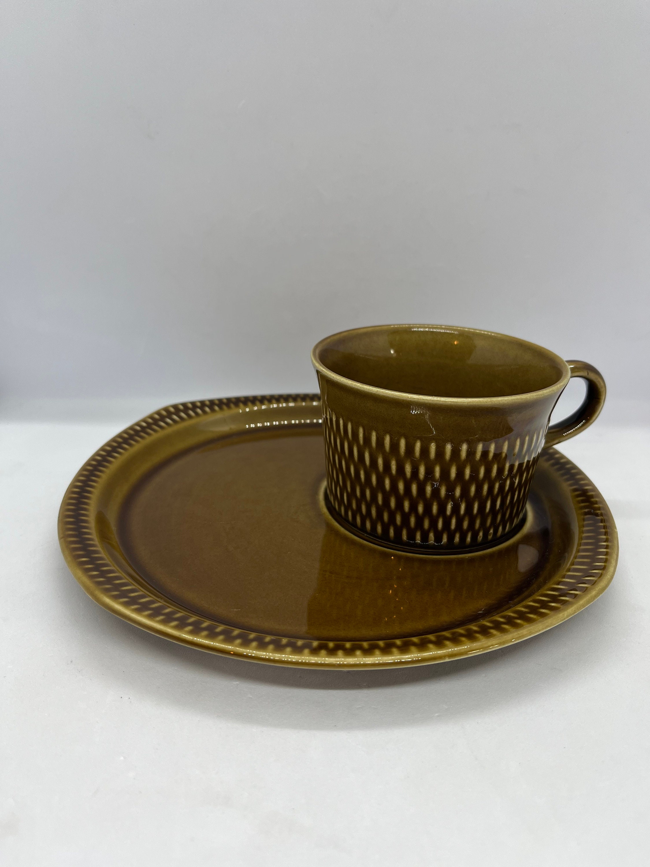 Stavangerflint Brunette tv cup and plate set, designed by Kåre