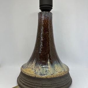Danish ceramic table lamp unique, very rare signed Frank Milo Tromborg ceramic lamp, vintage Danish design