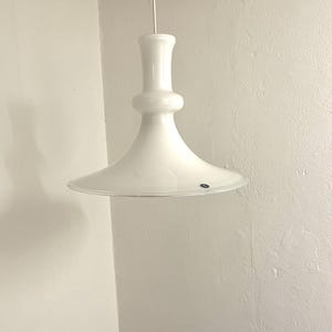 Holmegaard Etude, 2 x Royal Copenhagen/Holmegaard opaline glass lamps Etude, Danish vintage ceiling lamp designed by Michael Bang