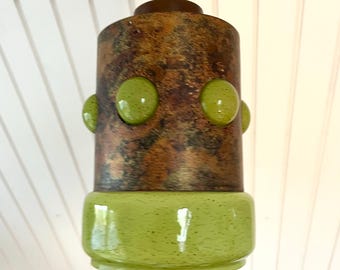 Nanny Still lamp, Copper and Glass shade for Raak Amsterdam, vintage design pendant, Brutalist style Mid Century