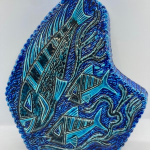 Gunnar Nylund seltene Keramik Plakette, Midcentury Rörstrand schwedisches Design