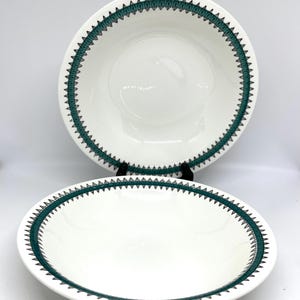 Rorstrand bowls &quot;Aptit&quot;, set of 2 cereal / soup / deep plates 20 cm, MINT condition very rare series, vintage Swedish design