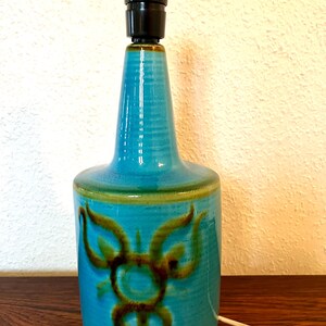 Soholm table lamp, large size table lamp in mint condition, crackle glaze Einar Johansen design,  midcentury Danish design