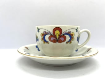 Porsgrund Farmers Rose, ORIGINAL vintage production, coffee duo sets, vintage Norwegian design