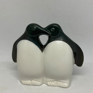 Lisa Larson cerámica Noahs Ark Penguin par 1978 MINT, MUY raro diseño vintage sueco Gustavsberg