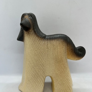 Gustavsberg Lisa Larson ceramic Afghan dog, Swedish retro design from K Studios Gustavsberg