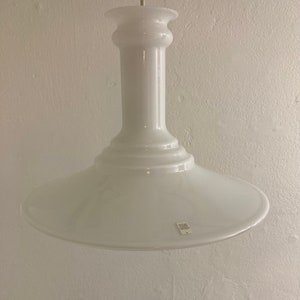 Holmegaard Mythos, Royal Copenhagen/Holmegaard opaline glass lamp Mythos, Danish vintage ceiling lamp designed by Sidse Werner