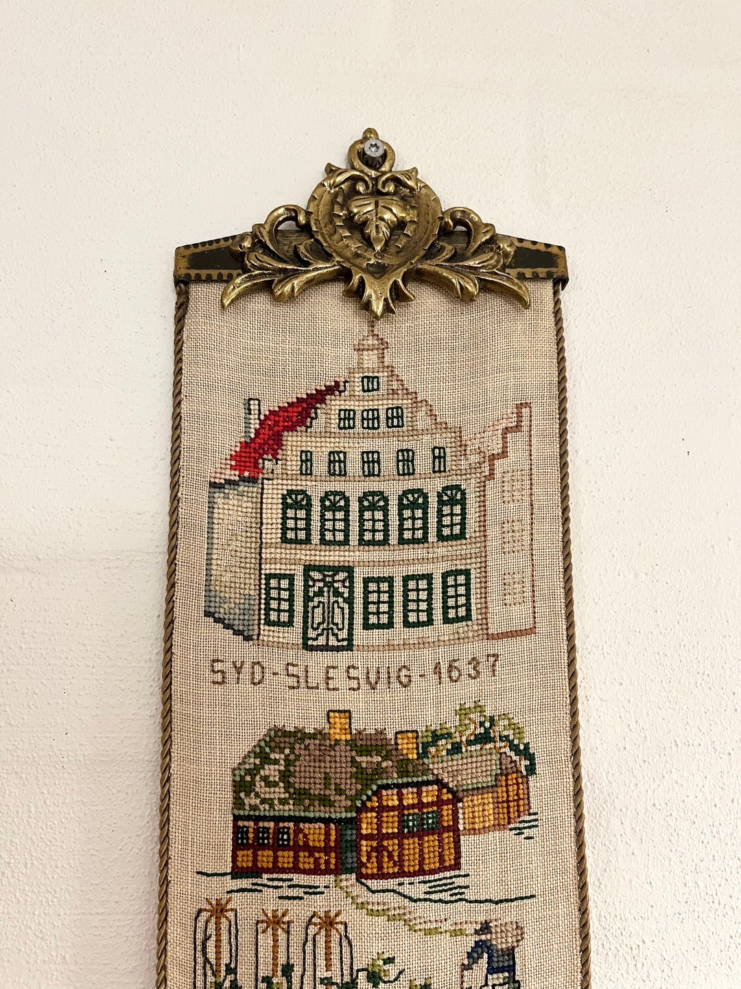 Needlepoint Tapestry Bell Pull Handmade Needlepoint With Etsy