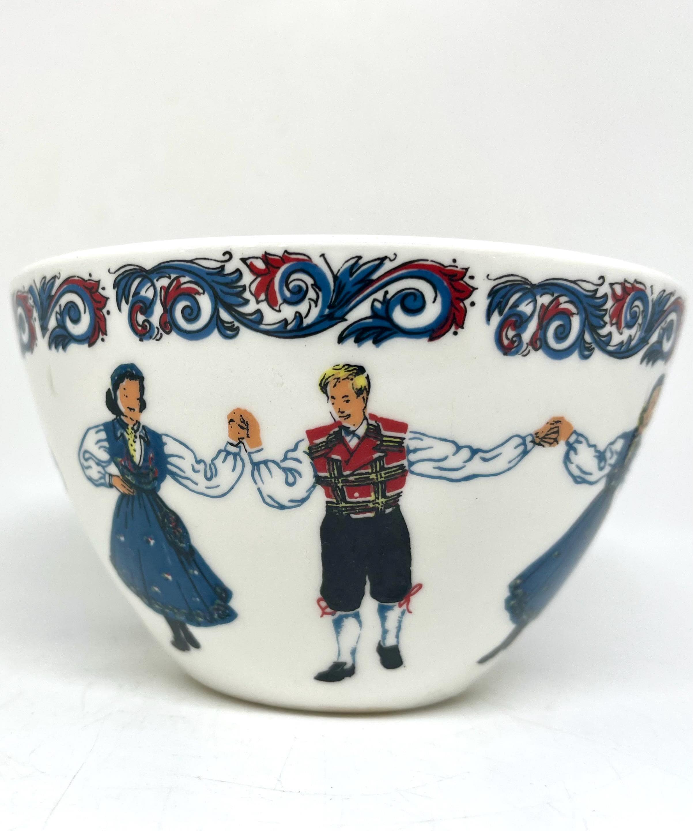 Figgjo Bowl, Folk Costume Dancers / 