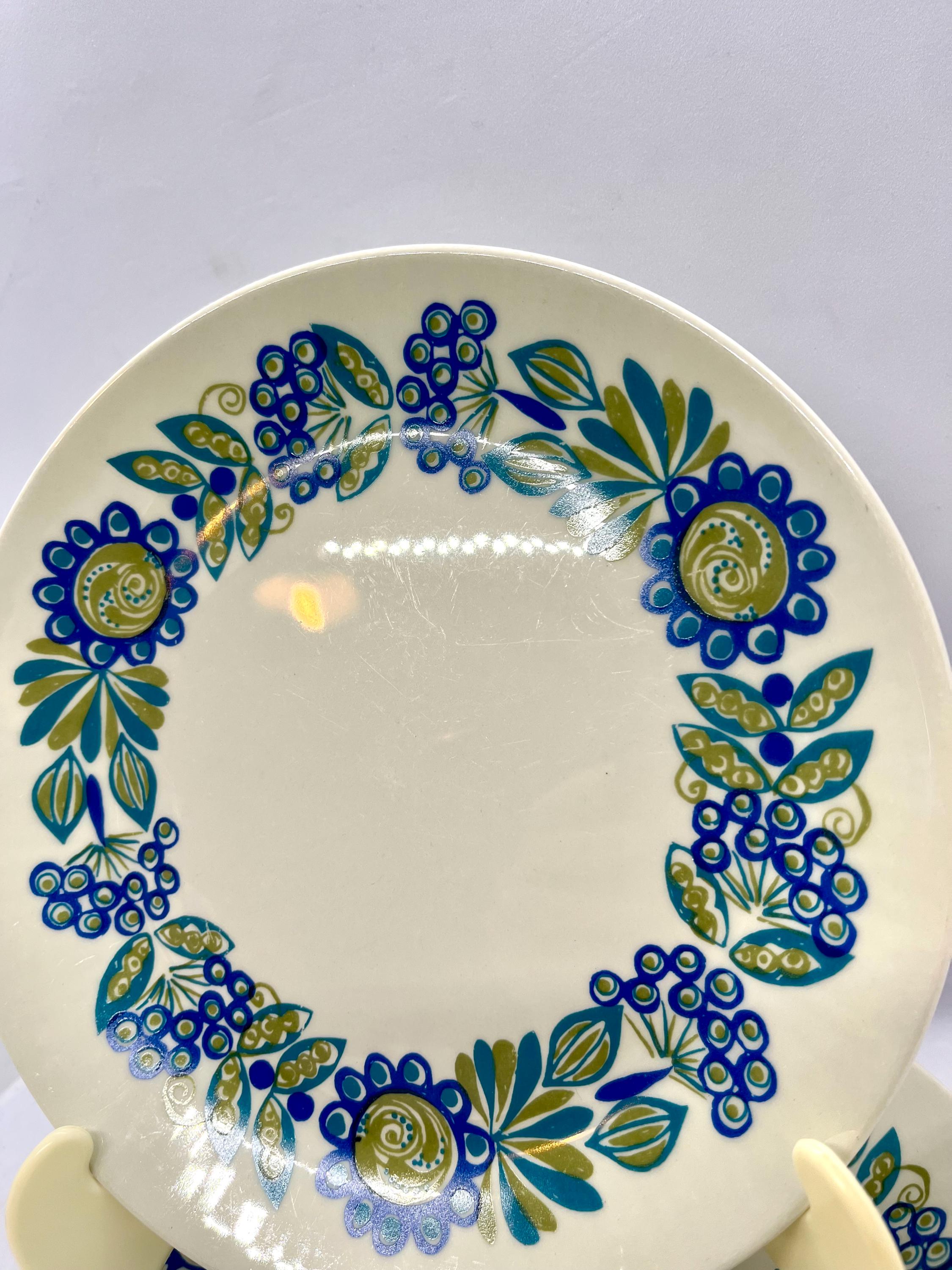 Figgjo Flint Tor Viking, Set of 6 Plates 20,5 Cm, Designed by Turi