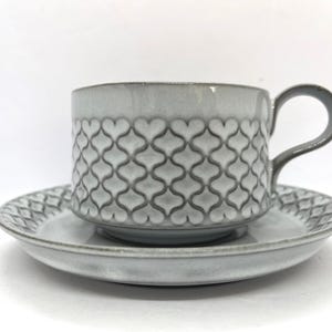 Quistgaard Cordial Duo Tassensets, alle Teile stammen aus Bing & Grøndahl-Produktion, Vintage-Steinzeug Dänemark