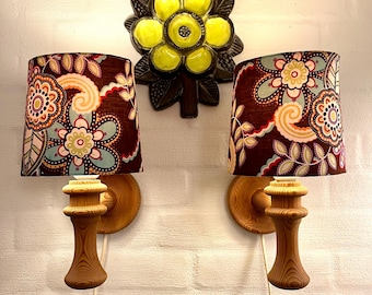 Vintage Sconce Set, Large Set of Swedish Country Style Wall Lamps in ...