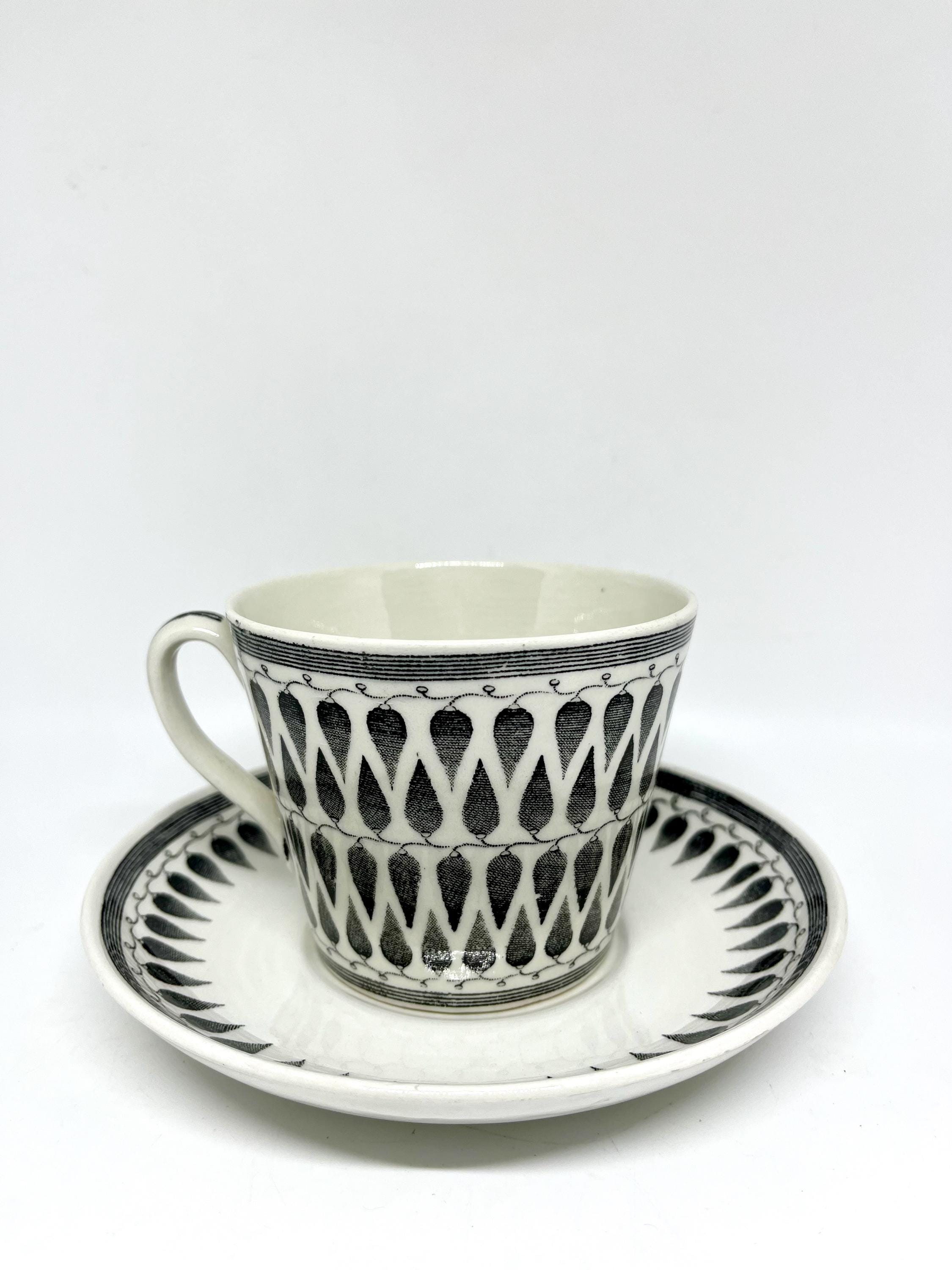 Gefle/UpsalaEkeby＊ATLANTICA＊・* Vintage Upsala Ekeby Gefle Lillemor Tea Cup Duo Sets, Designed by
