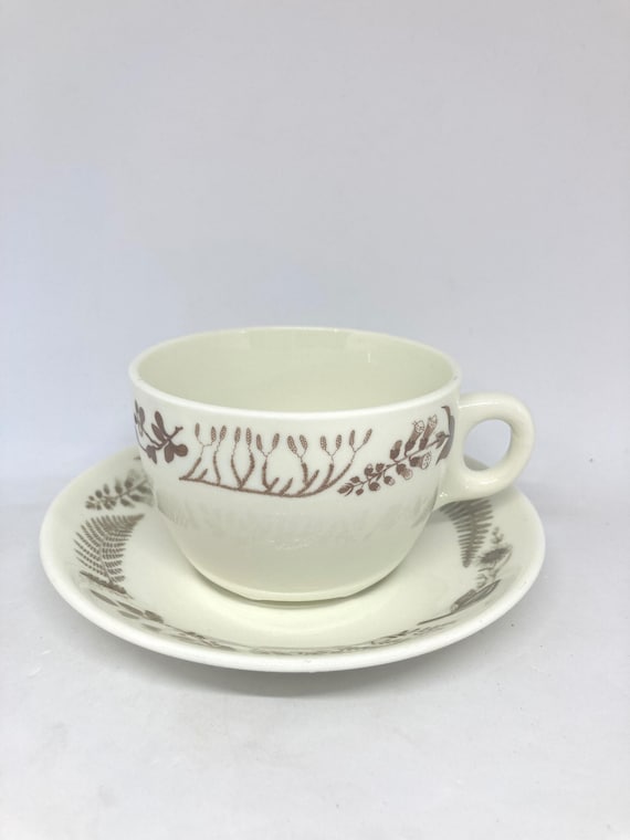 Stig Lindberg Medicinalväxter Teacup Duo Sets, Gustavsberg Sweden