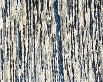 スウェーデン製ラグ、ロングヴィンテージハンドメイドラグ、1970年代