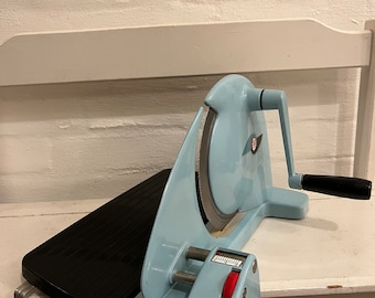 Vintage original Danish design all purpose slicer, original light Blue Danish design slicer, Eva 1950es iconic household necessity