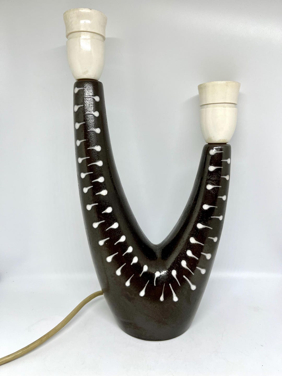 Wikholm Rome Lamp Soholm Ceramic Table Lamp, Very Rare Table Lamp With Two Arms, Designed ...