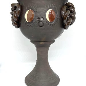 Danish ceramic art, mint condition large RARE vintage Ellen Willer Girl face sculpture / planter, vintage ceramics design Denmark