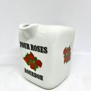 Arabia Finland Four Roses jug / Pitcher, porcelain pitcher with Four Roses Logo produced by Arabia Finland, vintage Finnish design