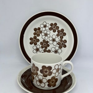 Rorstrand Anemon, MINT condition coffee cup trio sets, Marianne Westman vintage Swedish design