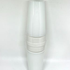 IFÖ sconce White, IfÖ double shade wall lamp number 6060, Sigvard Bernadotte, Swedish vintage design