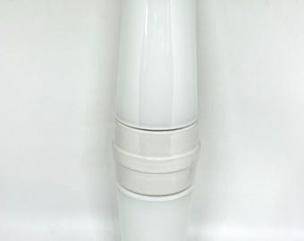 IFÖ sconce White, IfÖ double shade wall lamp number 6060, Sigvard Bernadotte, Swedish vintage design