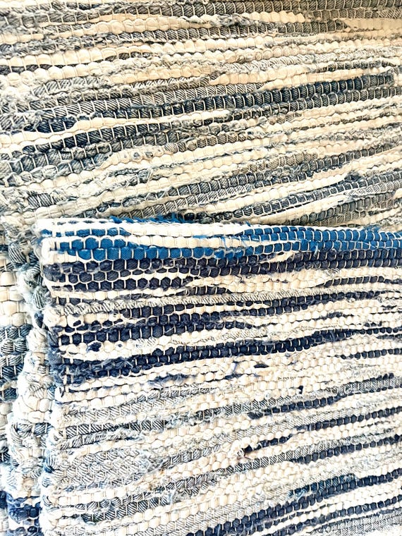 スウェーデン製ラグ、ロングヴィンテージハンドメイドラグ、1970年代