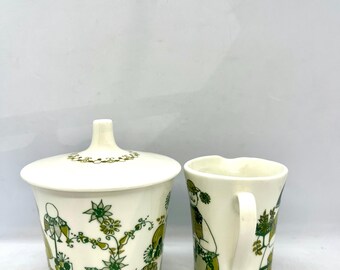 Figgjo Flint Market、ミントクリーム＆シュガーボウルセット、Turi