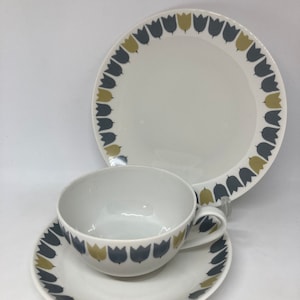 Rorstrand Party very rare teacup cup trio, Marianne Westman Swedish design