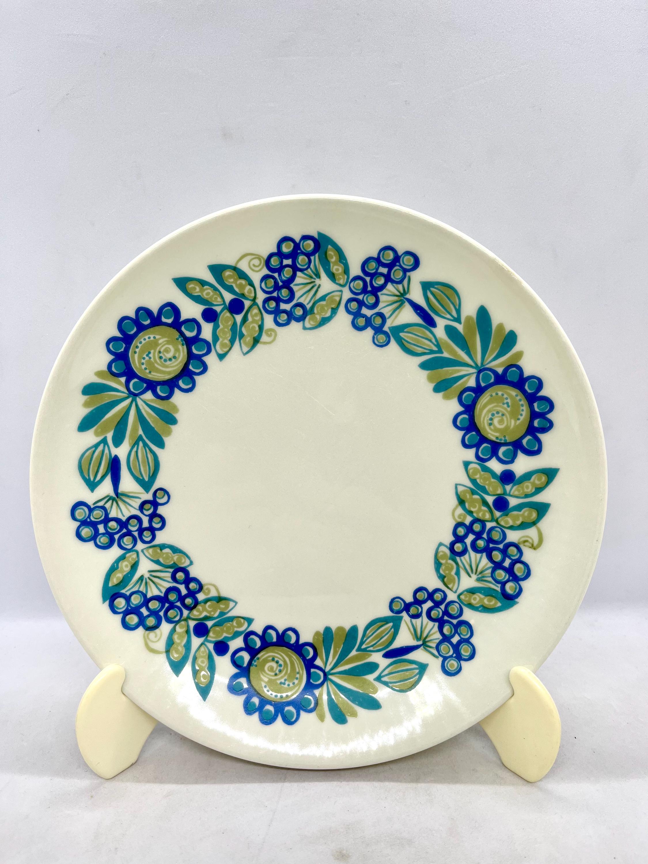 Figgjo Flint Tor Viking, Set of 6 Plates 20,5 Cm, Designed by Turi