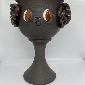 Danish ceramic art, mint condition large RARE vintage Ellen Willer Girl face sculpture / planter, vintage ceramics design Denmark