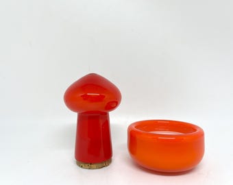 Holmegaard Palet, Orange Palet / Rainbow Pepper shaker y juego de sal de mesa, diseño danés vintage de Michael Bang