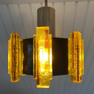 Claus Bolby lamp, EXTREMELY rare Brass and acrylic pendant light, vintage lamp art from Cebo Industri, Danish Design