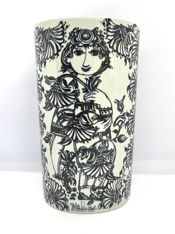 Bjorn Wiinblad Vase Petunia, Vintage Bjorn Wiinblad for Nymølle