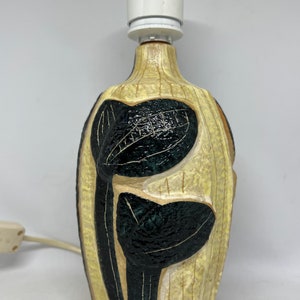 Soholm table lamp, EXTREMELY rare Tulip pattern ceramic table lamp , Noomi Backhausen midcentury Danish design