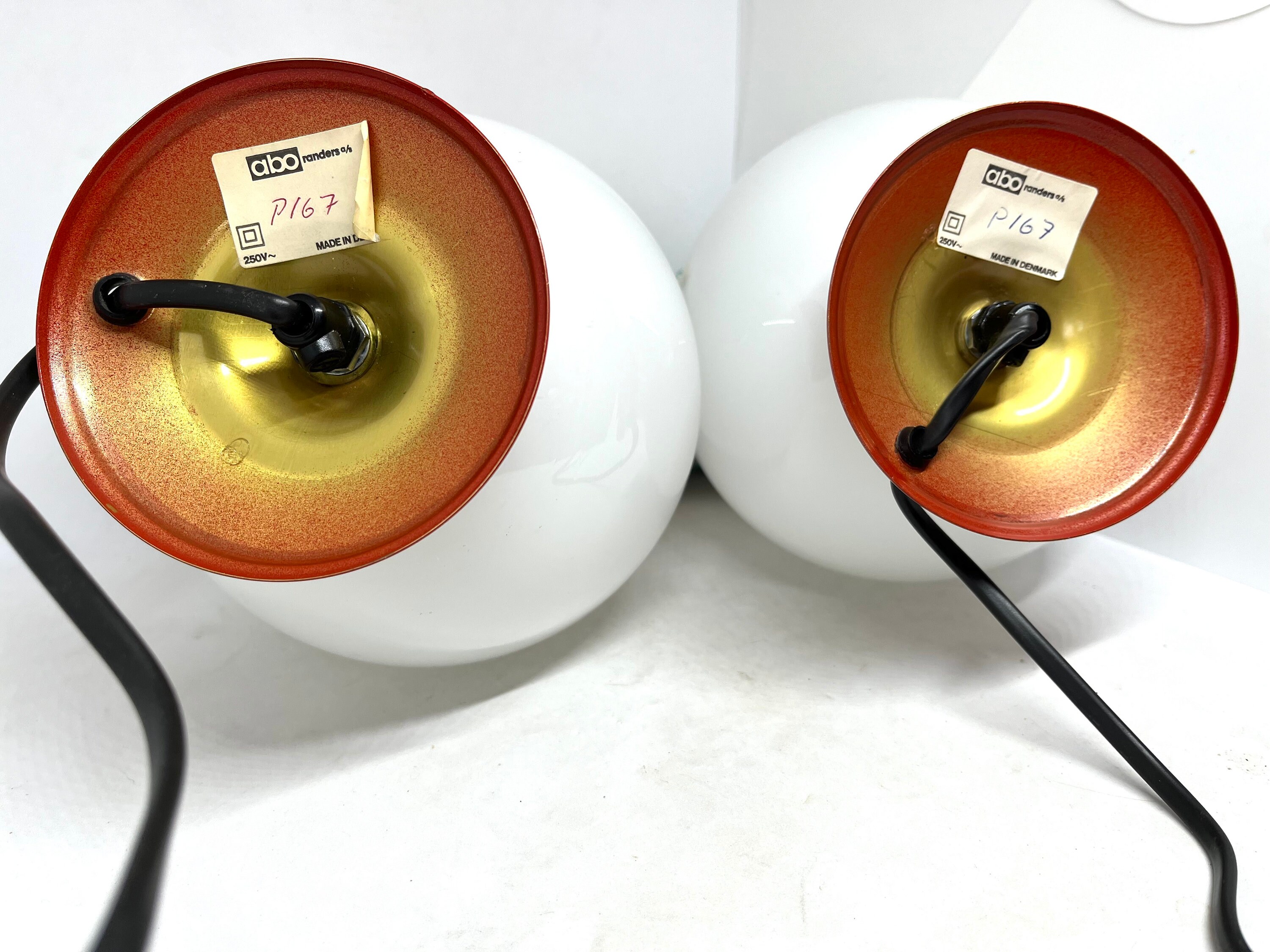 【2点セット！】Abo Randers アボランダース ペンダントランプ ライト Danish Vintage Table Lamps, ABO Randers Set of Two EXTREMELY