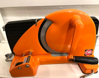 Eva slicer, original Orange Danish design all purpose slicer, Eva 1950es iconic household necessity