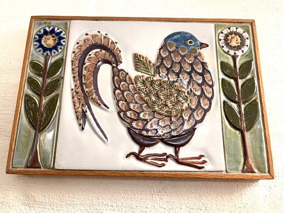 英国ヴィンテージ　RyePottery Wally Coll作　小鳥小皿x6枚組 Royal Copenhagen Wall Plaque, Berte Koele Design, Earthenware