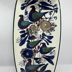 Royal Copenhagen Tenera dish / oval display plate 149/2744 MINT, designed by Kari Christensen in 1965,  Midcentury danish ceramic design