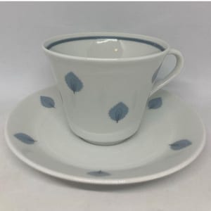 Rorstrand Blad LARGE teacup duo, Swedish Midcentury design
