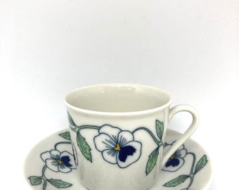 Rörstrand Sylvia kaffekoppsset i duo-storlek, design av Sylvia Leuchovius/Marianne Westmann för Rörstrand, svensk vintagedesign