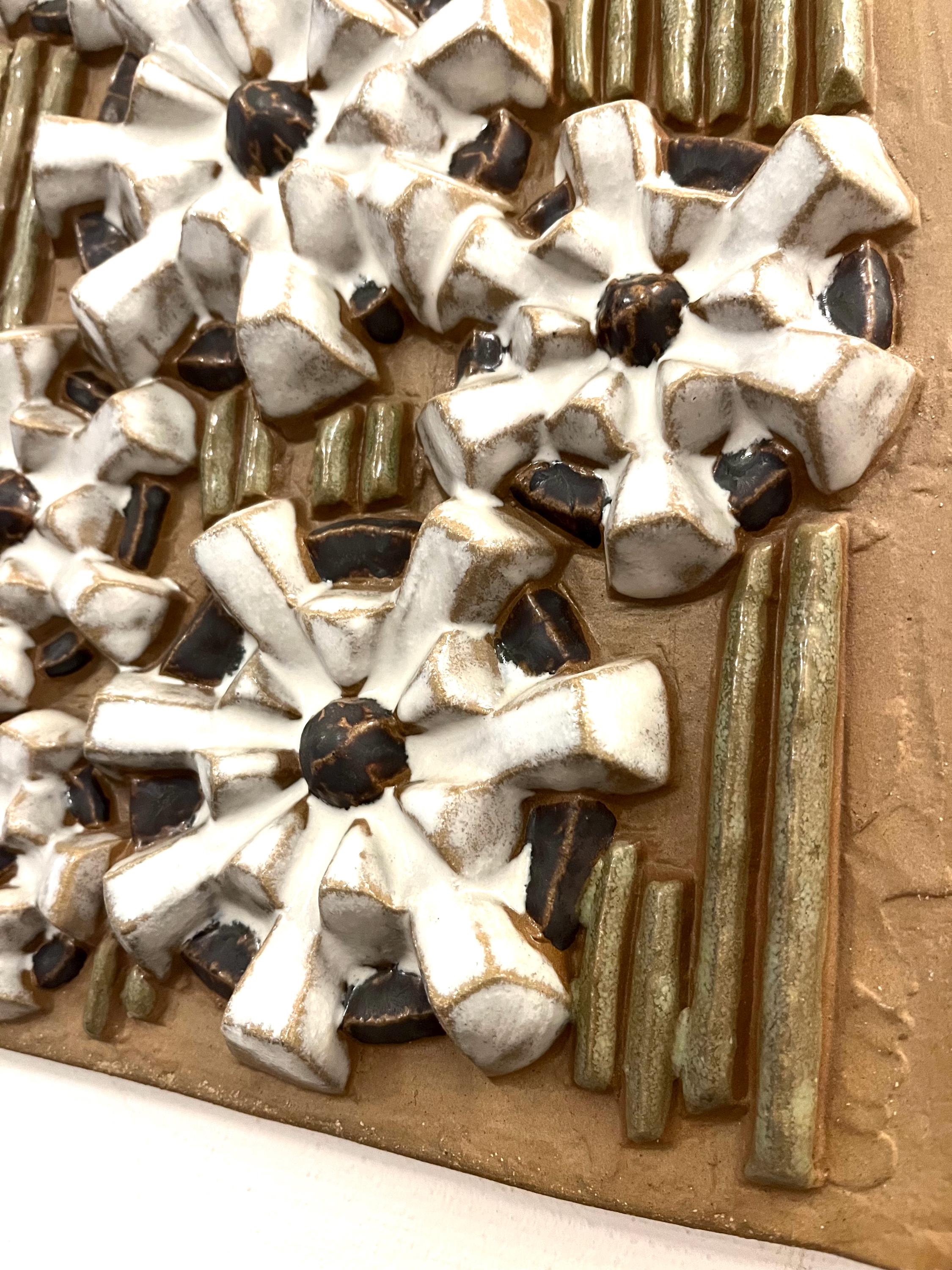 マリアンヌ・スタルクの陶板、新品同様の希少な大型陶器製壁掛け